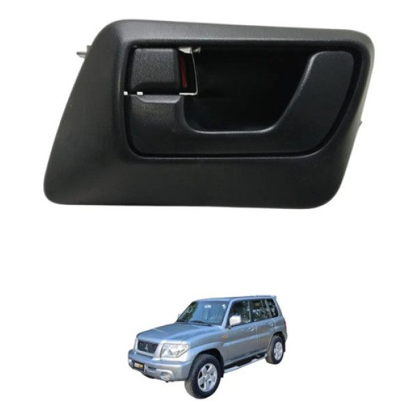 Maçaneta Interna Traseira Esquerda Pajero Tr4 2004 2005 Preto