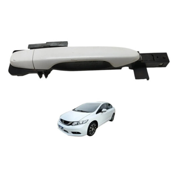 Maçaneta Dianteira Direita Civic 2013 2014 Branco Dianteira