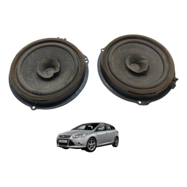 Par Alto Falante Traseiro Focus 2014 2015 Preto