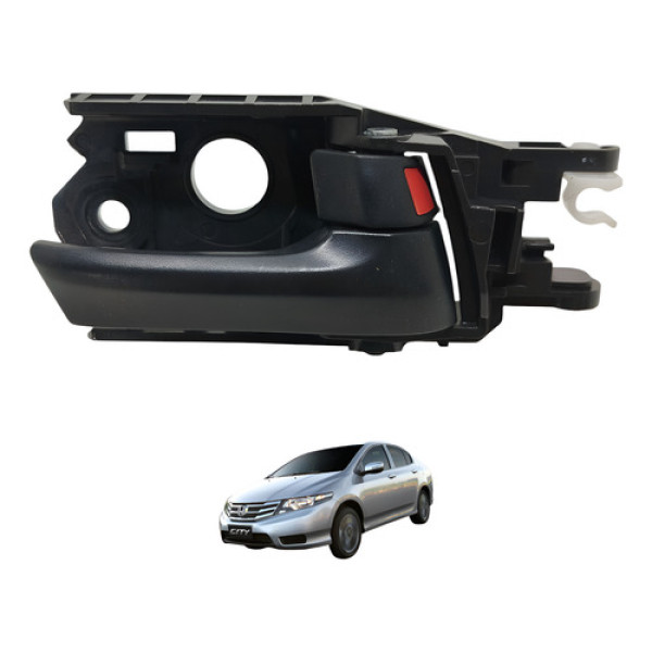 Maçaneta Interna Dianteira Direita Honda City 2013 2014 Preto Dianteira