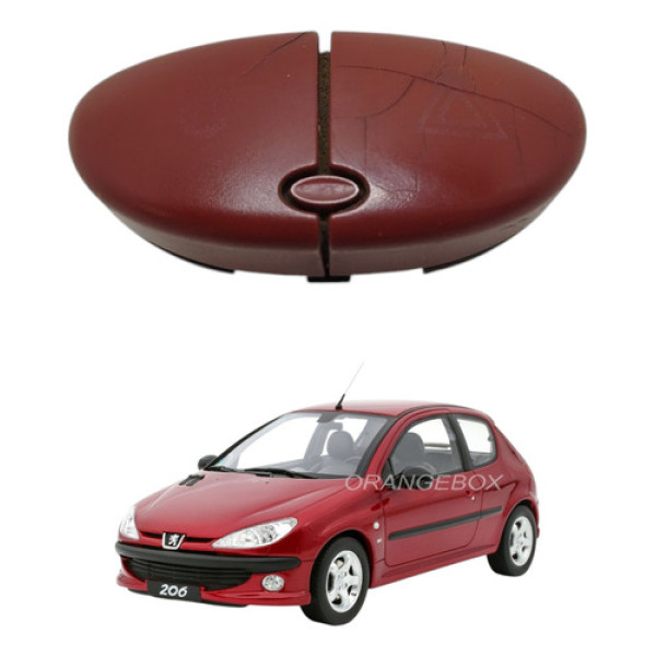 Botão Pisca Alerta Trava Porta Peugeot 206 2008 2009 Vermelho