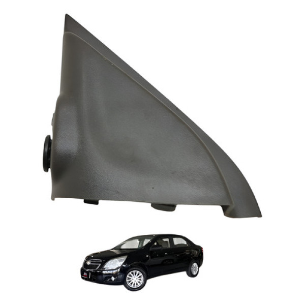 Moldura Acabamento Botão Retrovisor Esquerdo Cobalt 2014 Preto