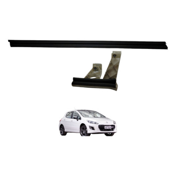 Pestana Dianteira Esquerda Peugeot 308 2014 2015 Preto