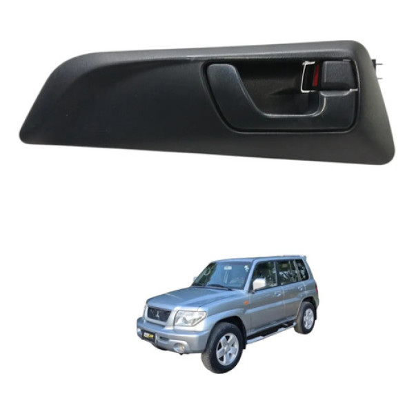 Maçaneta Dianteira Direita Pajero Tr4 2004 2005 Preto Dianteira