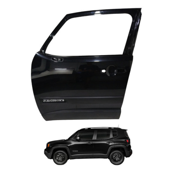 Porta Dianteira Esquerda Jeep Renegade 2017 2018 Dianteira Esquerdo Preto