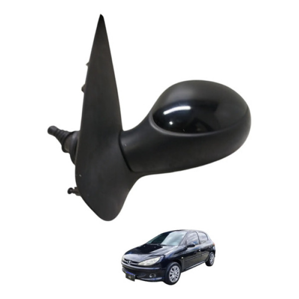 Retrovisor Manual Esquerdo Peugeot 206 2008 2009