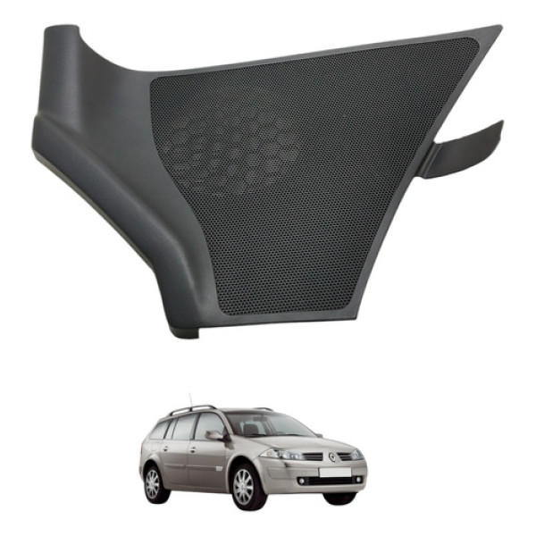 Grade Acabamento Alto Falante Dianteiro Esquerdo Megane 2008 Preto
