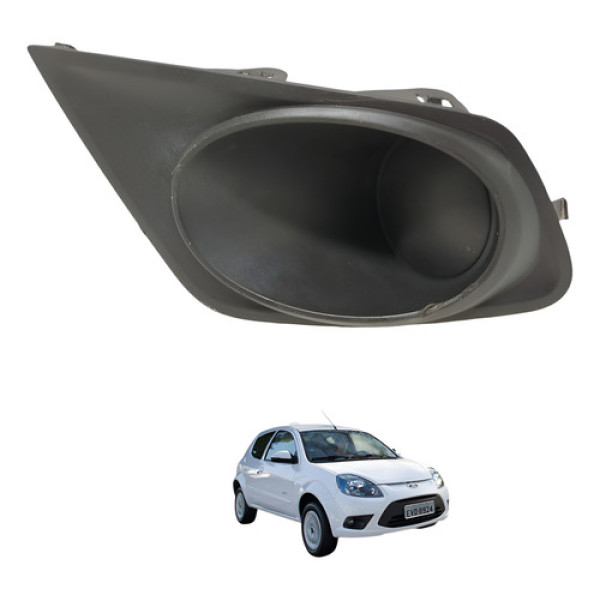 Moldura Farol Milha Esquerdo Ford Ka 2012 2013 Preto