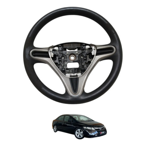Volante Direção Civic 2008 2009 Preto