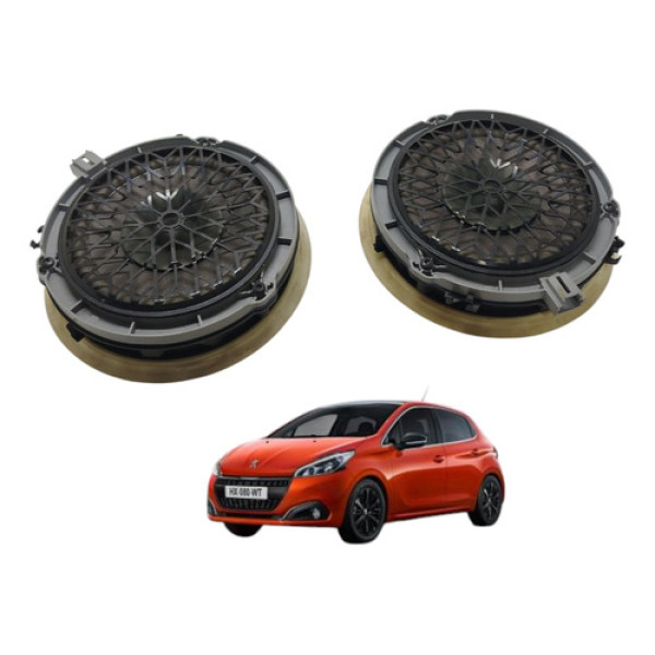 Par Auto Falante Dianteira Peugeot 208 2014 2015 Preto