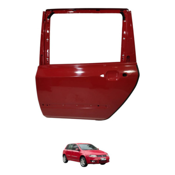 Porta Traseira Esquerda Stilo 2010 2011 Traseira Esquerdo Vermelho