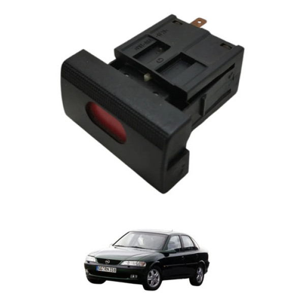 Botão Pisca  Alerta Vectra 1997 1999 Preto