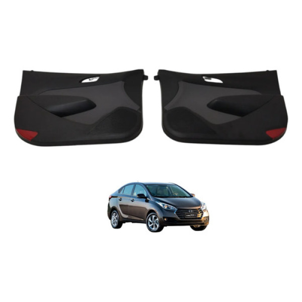 Forro Porta Dianteira Hyundai Hb20 2017 2018 Preto