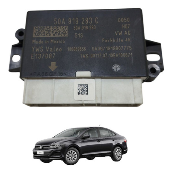 Módulo Sensor Estacionamento Virtus 1.0 Tsi 2019 2020 21 Vw Preto