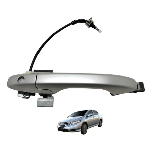 Maçaneta Externa Dianteira Esquerda Honda City 1.5 2013 2014 Cinza