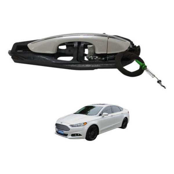 Maçaneta Traseira Direita Fusion Titanium 2014 2015 Branco Dianteira