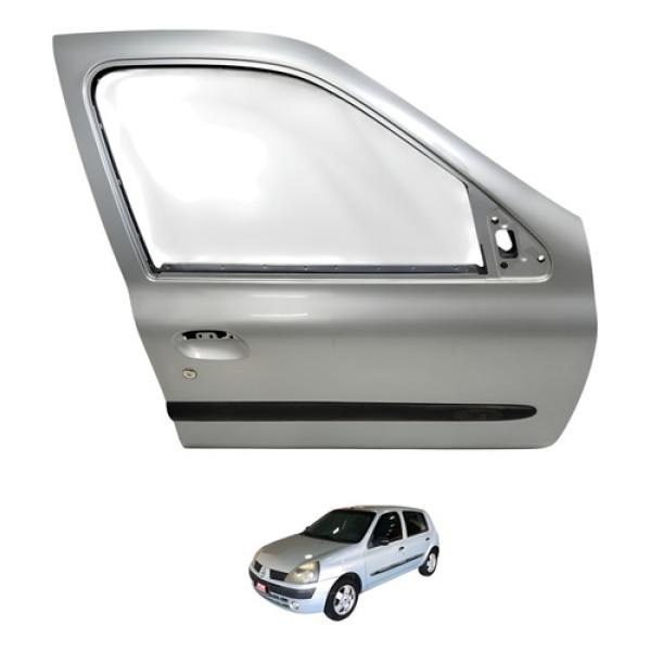 Porta Dianteira Direita Clio 1.0 2004 2005 Dianteira Direita Prateado