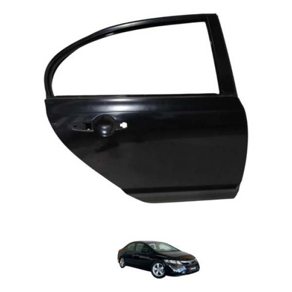 Porta Traseira Direita Civic 2008 2009 Traseira Direita Preto