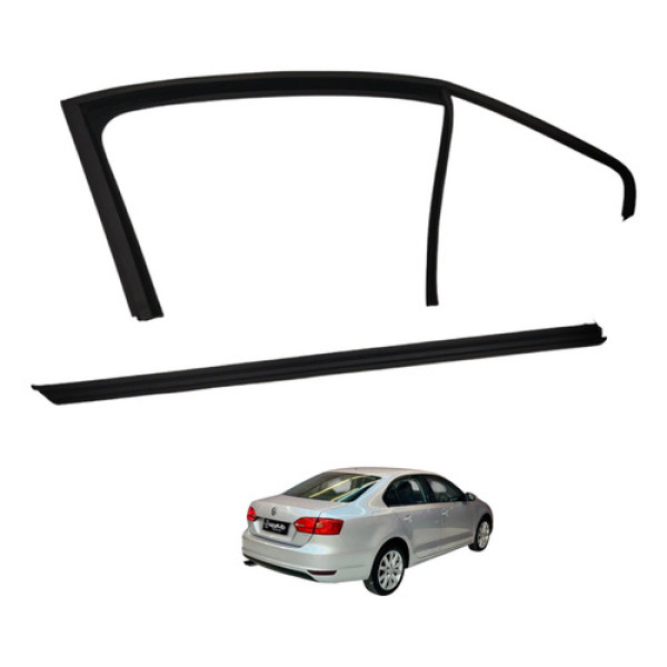 Par Pestana Vidro Traseiro Esquerdo Jetta Tsi 2013 2013 Preto