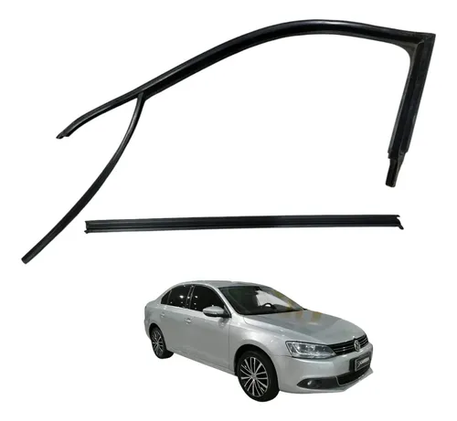 Par Pestana Vidro Dianteira Esquerda Jetta Tsi 2011 2012 Vw Preto