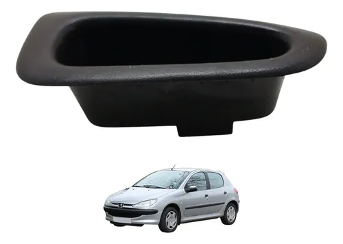Puxador Porta Dianteira Direita Peugeot 206 2007 2008 2009 Preto Dianteira
