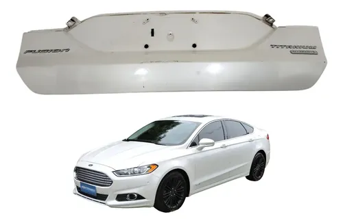 Aplique Tampa Traseira Fusion Titanium 2014 2015 Branco