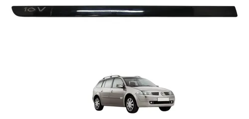 Friso Porta Dianteira Esquerda Megane 2008 2009 Preto