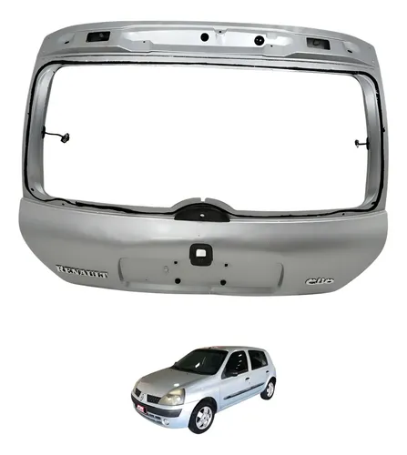 Tampa Traseira Clio 1.0 2004 2005 Prateado