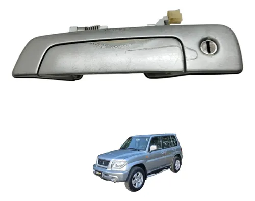 Maçaneta Dianteira Esquerda Pajero Tr4 2004 2005 Prateado