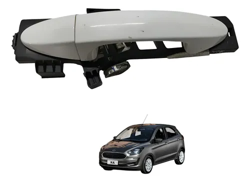 Maçaneta Externa Traseira Esquerda Ford Ka 1.0 2017 2018 Branca Traseira