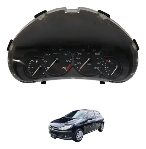 Painel Instrumento Peugeot 206 1.4 2008 2009 Preto