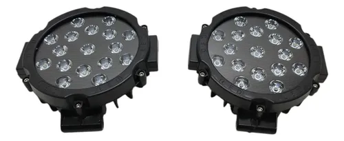 Par 2 Farol Milha Led 12v 198w Preto
