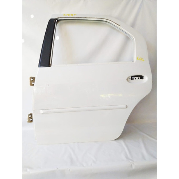 Porta Traseira Esquerda Renault Logan 2012 Original Traseira Esquerdo Branco