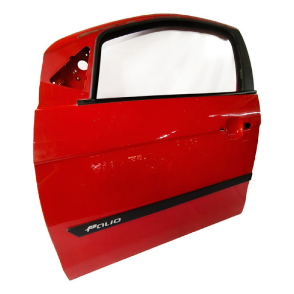 Porta Dianteira Esquerda Palio Grand Siena Original Vermelha Dianteira Esquerdo Vermelho