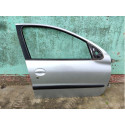 Porta Dianteira Direita Peugeot 206 207 2002 A 2013 Prata  Dianteira Direita Prateado