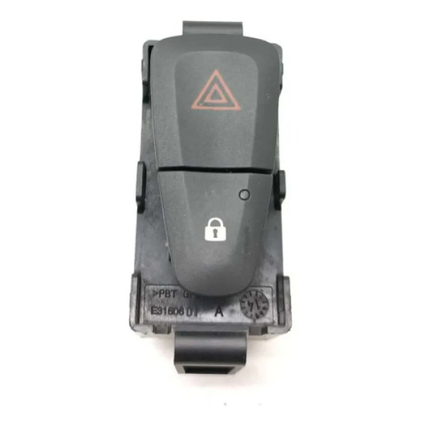 Botão Pisca Alerta Trava Renault Logan 2015 Preto