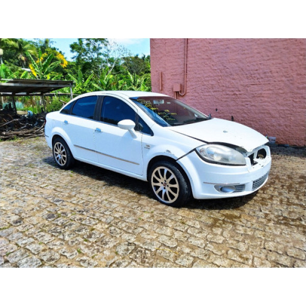  Fiat Línea Absolute Dual 2010 Flex 132cv  Retirada De Peças Branco