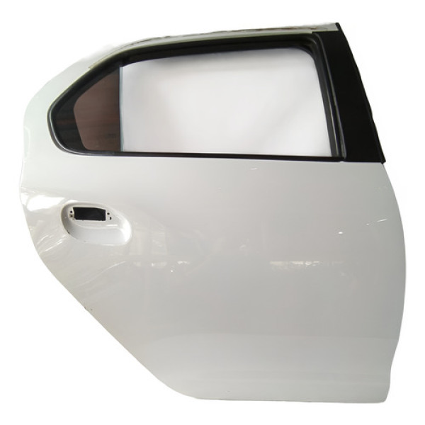 Porta Traseira Direita Renault Logan  2018 Branca Traseira Direita Branco