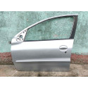 Porta Dianteira Esquerda Peugeot 206 207 2002 A 2013 Prata Dianteira Esquerdo Prateado