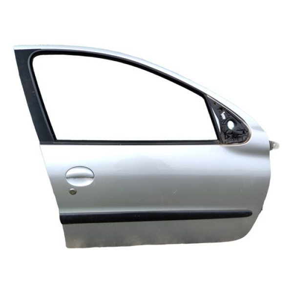 Porta Dianteira Direita Peugeot 206 207 2002 A 2013 Prata  Dianteira Direita Prateado