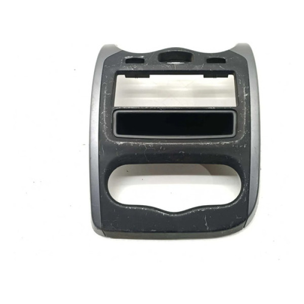 Moldura Central Painel Radio Renault Sandero 2012 Preto