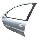 Porta Dianteira Esquerda Peugeot 206 207 2002 A 2013 Prata Dianteira Esquerdo Prateado