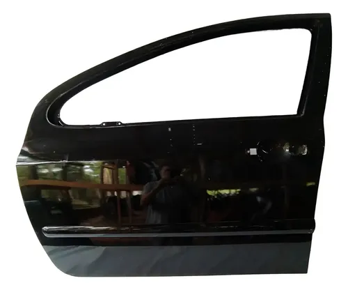 Porta Dianteira Esquerda Peugeot 307 Preta Original Dianteira Esquerdo Preto