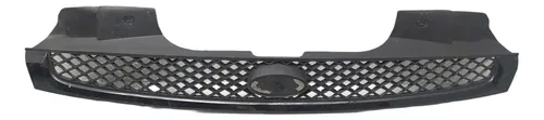 Grade Dianteira Superior Ford Fiesta 2007 Preto Brilhante
