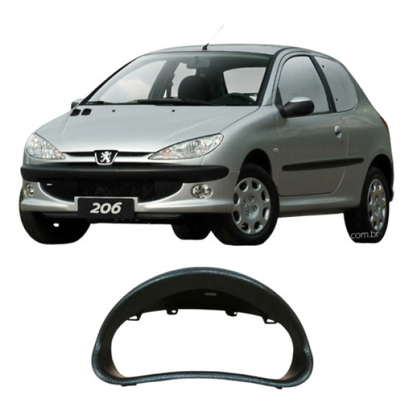 Moldura Painel Instrumento Peugeot 206 2005 1.0 96242332 Preto