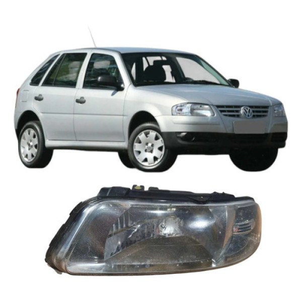 Farol Dianteiro Esquerdo Volkswagen Gol 1.0 2005 Original Esquerdo/motorista