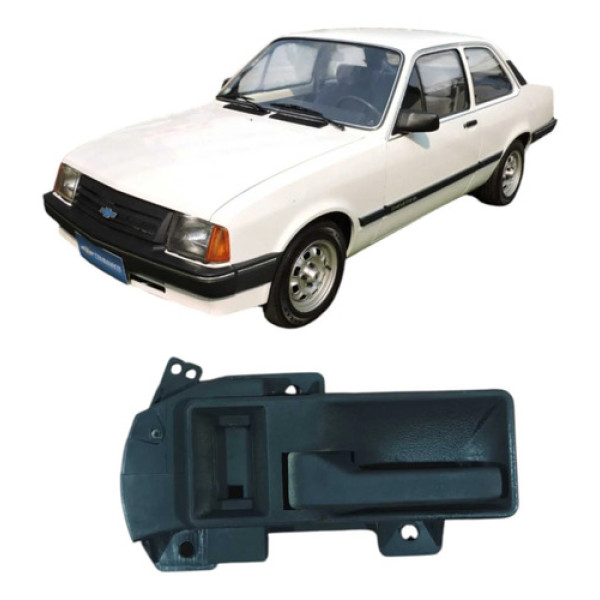 Maçaneta Interna Esquerdo Chevrolet Chevette 1989 Original Branco Dianteira