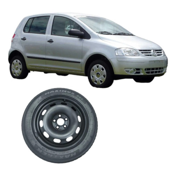 Roda Ferro Aro 15 5 Furos Fox 1.6 2007 Original  Preto