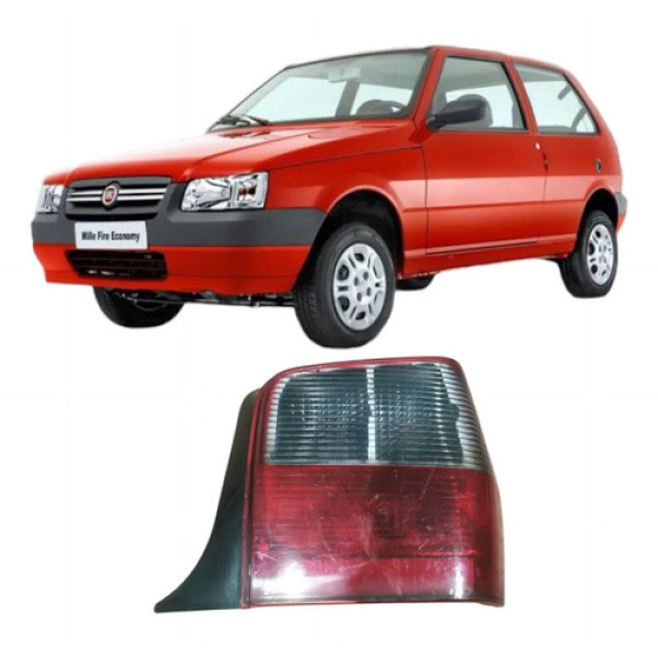 Lanterna Traseira Direita Fiat Uno Mille 2009 1.0 2p  Direito/passageiro Vermelho