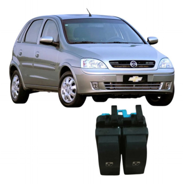 Botão Vidro Porta Dianteira Esquerda Chevrolet Corsa 2006